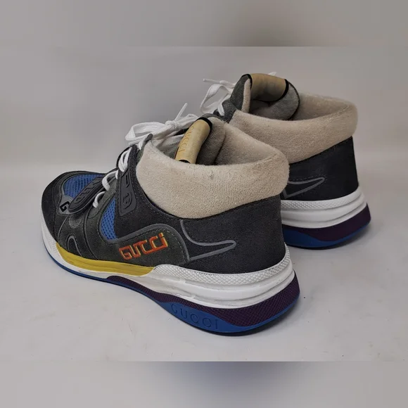 Gucci Men's Ultraspace Mid Top Sneakers Shoes Lace Up Velcro Strap Size 9 US - Picture 14 of 16
